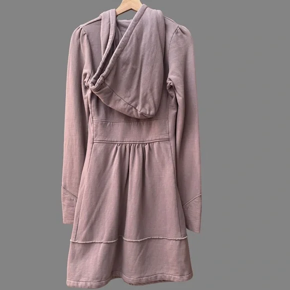 Prairie Underground - Dusty Purple Hooded Long Sleeve Hoodie Jacket/Dress - S - Picture 3 of 7